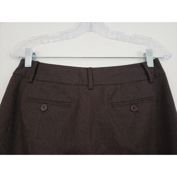 (J5) Ann Taylor Loft Ann Women's Petites Capri Pants Size 4P Wide Leg Browm Wool - Picture 5 of 7